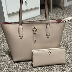 Kate spade tote bag w/ matching wallet